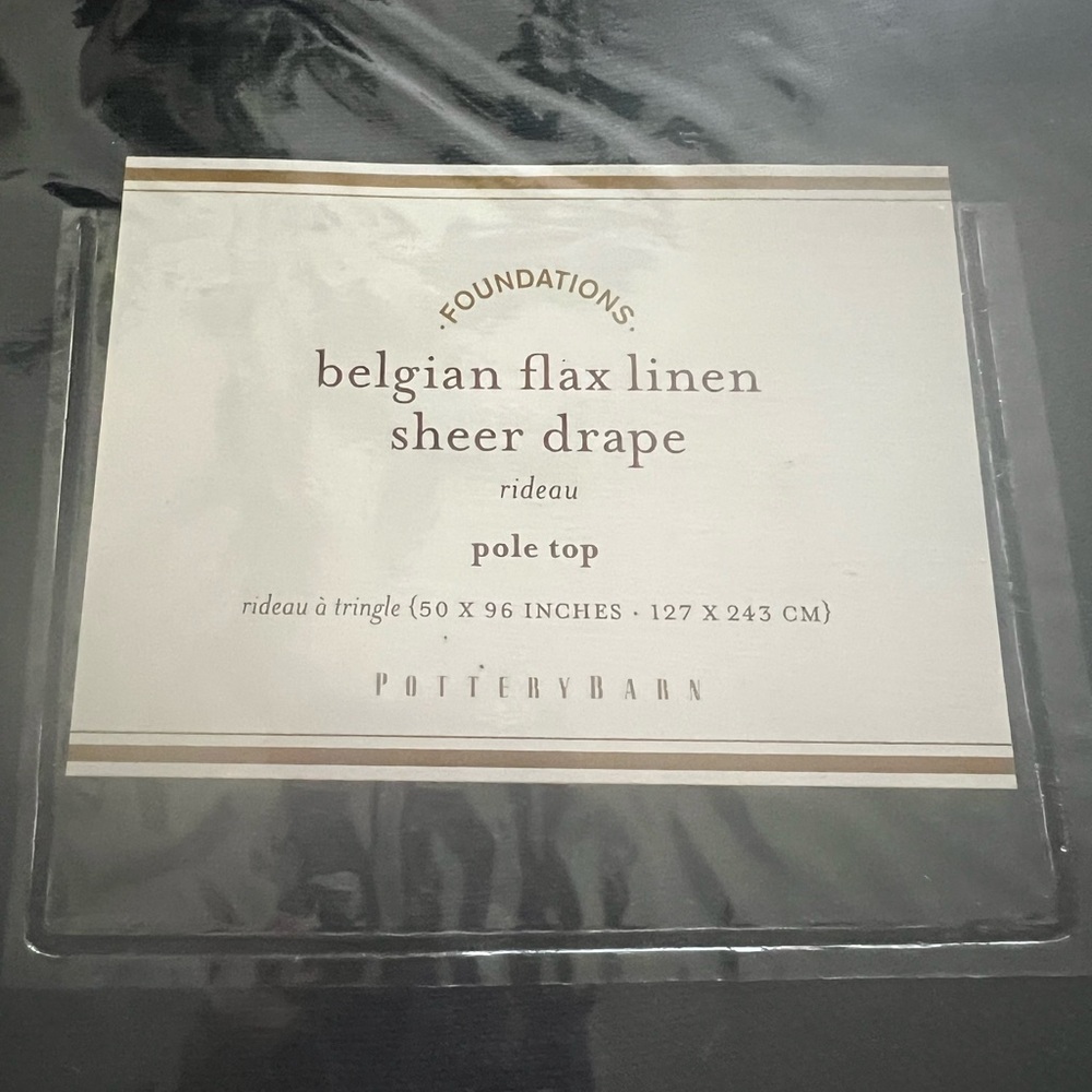 Pottery Barn Belgian Flax Linen Sheer Drape